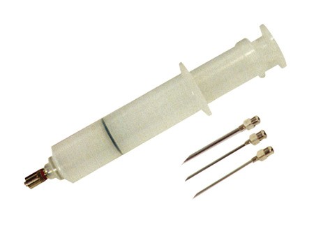 Шприц для клея, пластмасса, с 3 иглами Шприц для клея, пластмасса, с 3 иглами