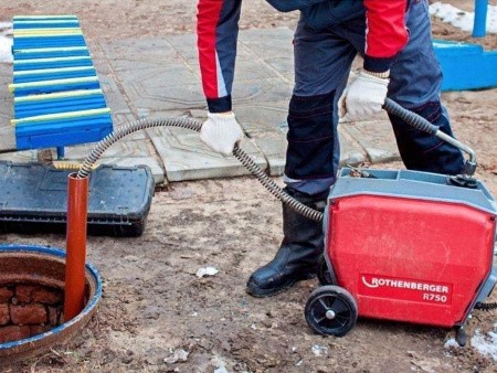 Машина для прочистки труб R750, применение Машина для прочистки труб R750, применение